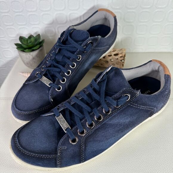 Raphael Steffens Navy Suede Sneakers Size 40 US 9 - Picture 1 of 9